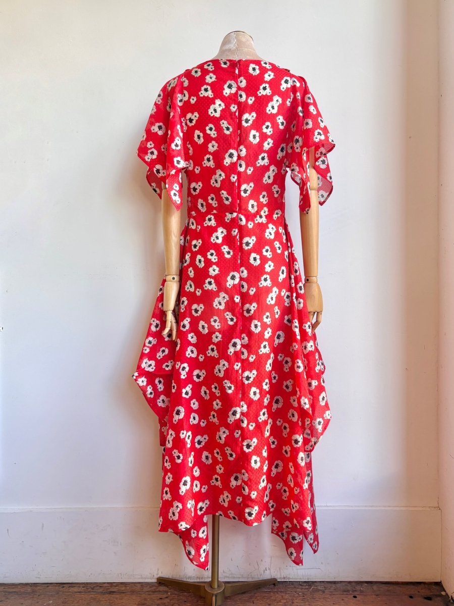 Deco Dress in Scarlet Falling Blossom - Made X Hudson