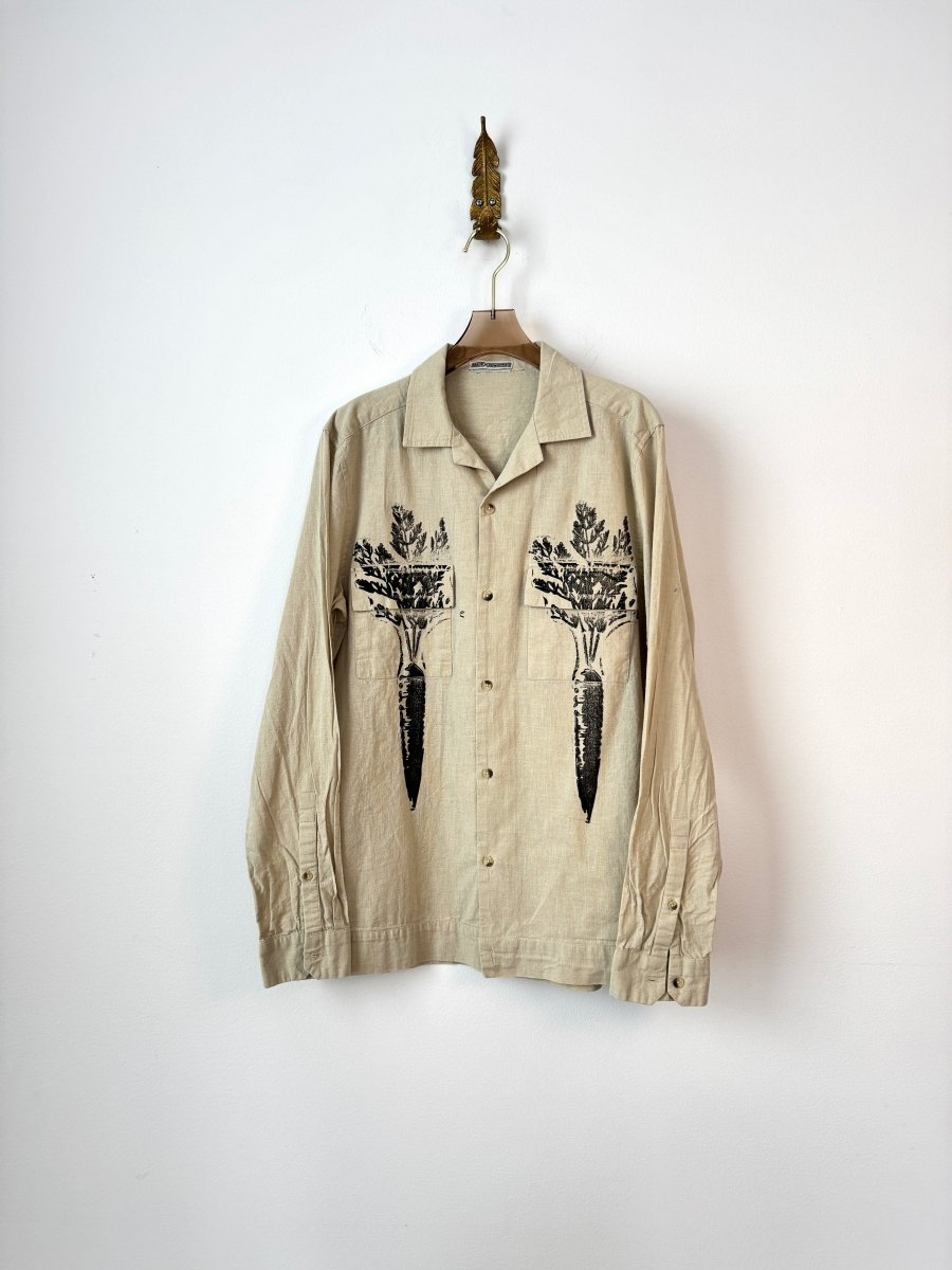 “Beau” Carrot Print Light Tan Jacket (Reworked) - Made X Hudson