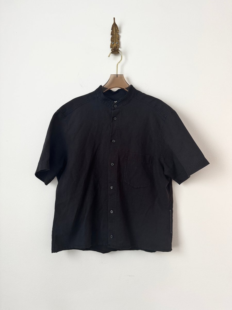 The Valley Crop in Deep Charcoal Linen (Reworked) - Made X Hudson