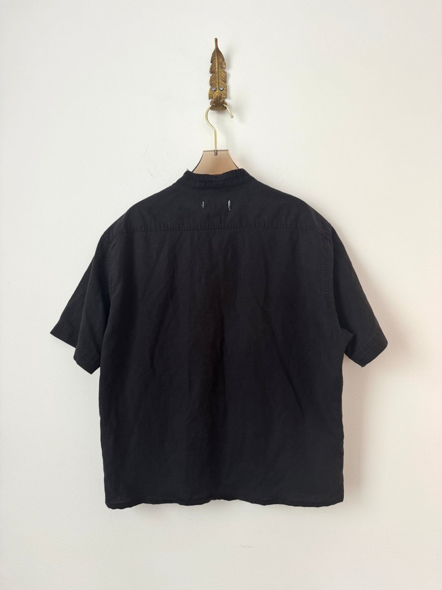 The Valley Crop in Deep Charcoal Linen (Reworked) - Made X Hudson