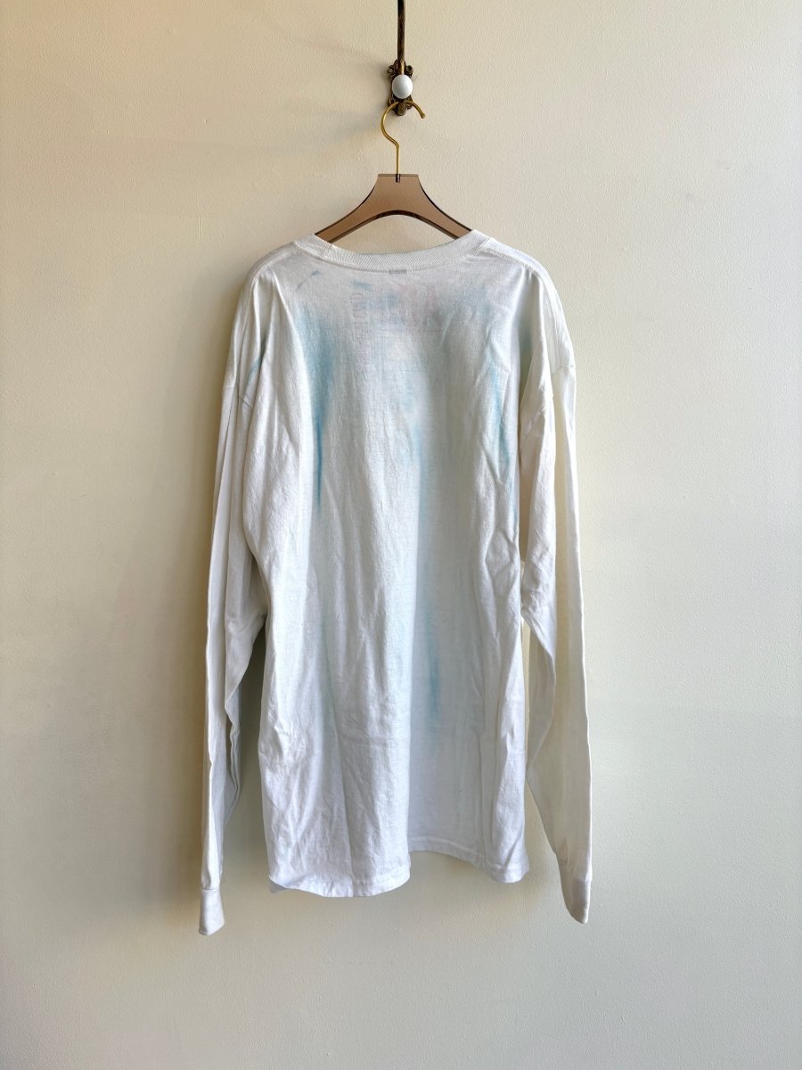 Kate Moss Smoking Blue Cyanotype Long Sleeve (Reworked) - Made X Hudson