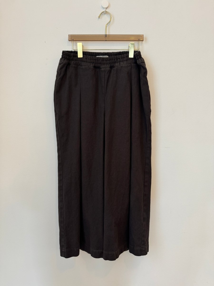 Umber Hemp-Cotton Canvas Wide-Leg Pant Petite - Made X Hudson