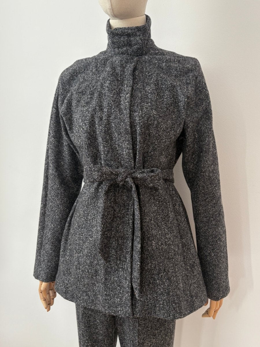 Katherine Jacket in H.S. Cashmere Boucle Sharkskin - Made X Hudson