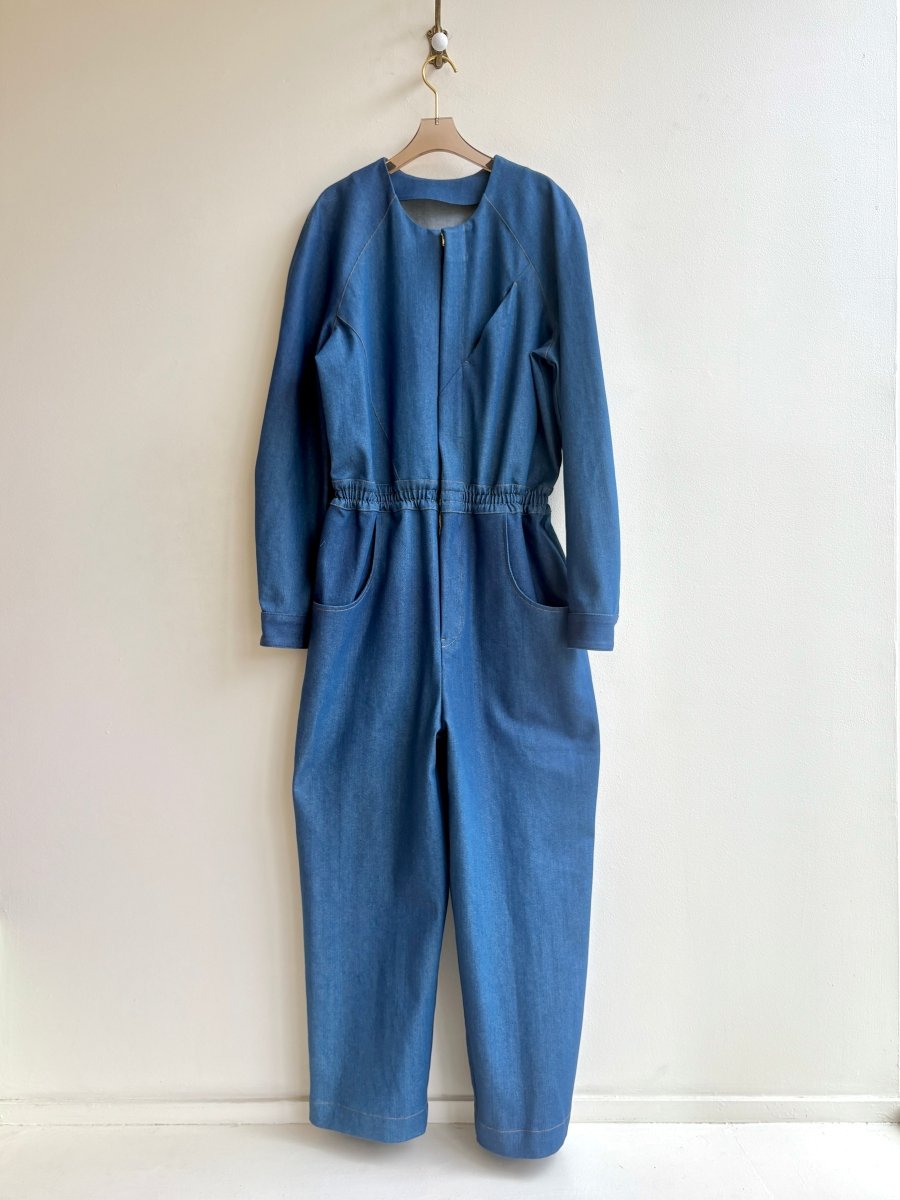 Denim and Gold Stitching Jumpsuit - Made X Hudson