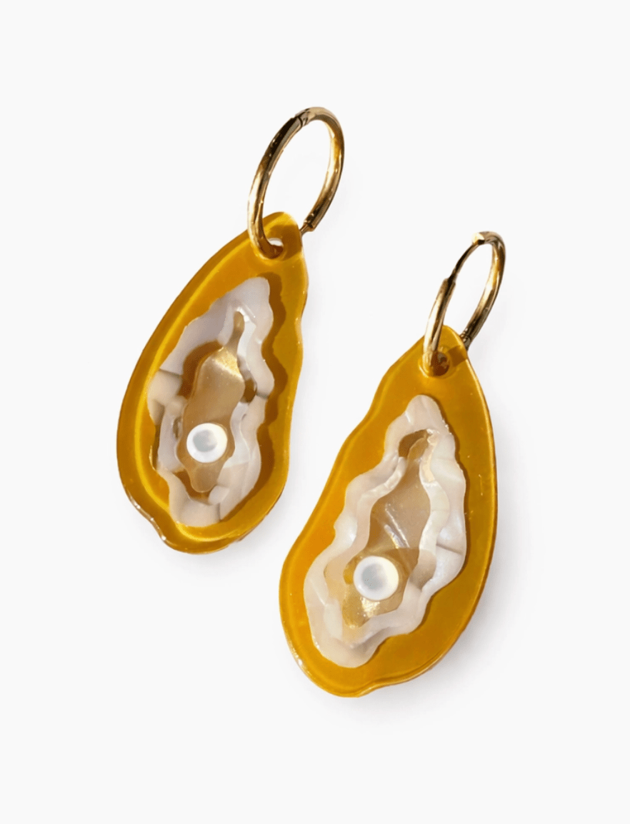 Oyster Earrings with Tin Case - Made X Hudson