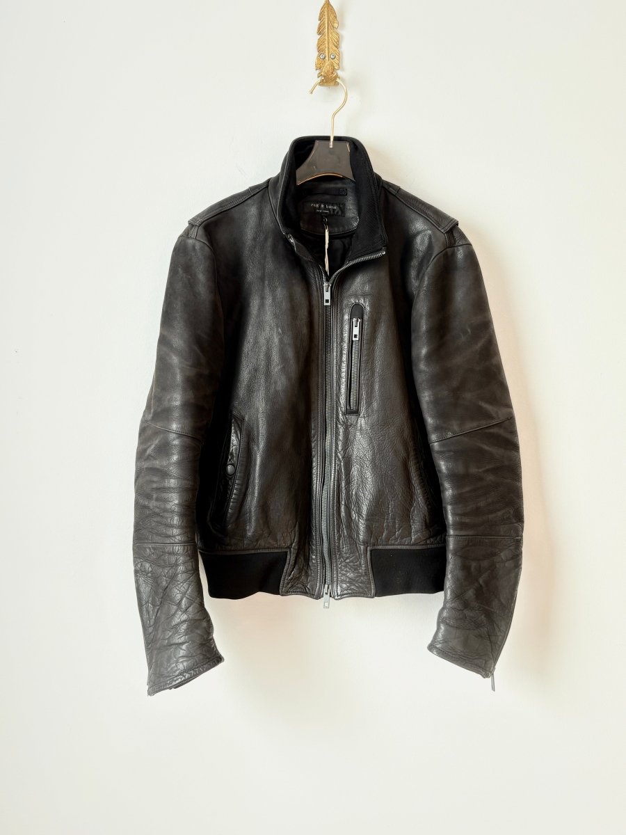 Rag & Bone | Leather Bomber Jacket (Vintage) - Made X Hudson