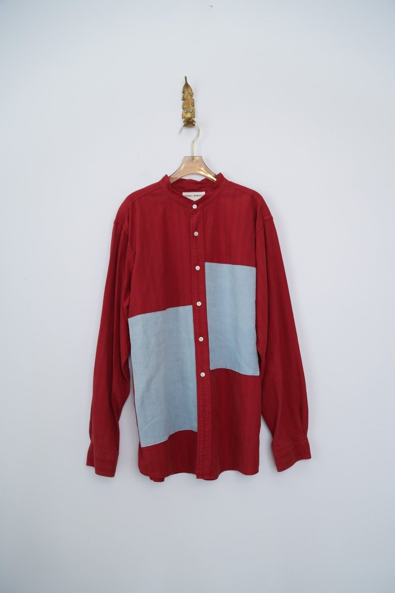 Redstone and Sky | Patchwork Button Down (Reworked) - Made X Hudson