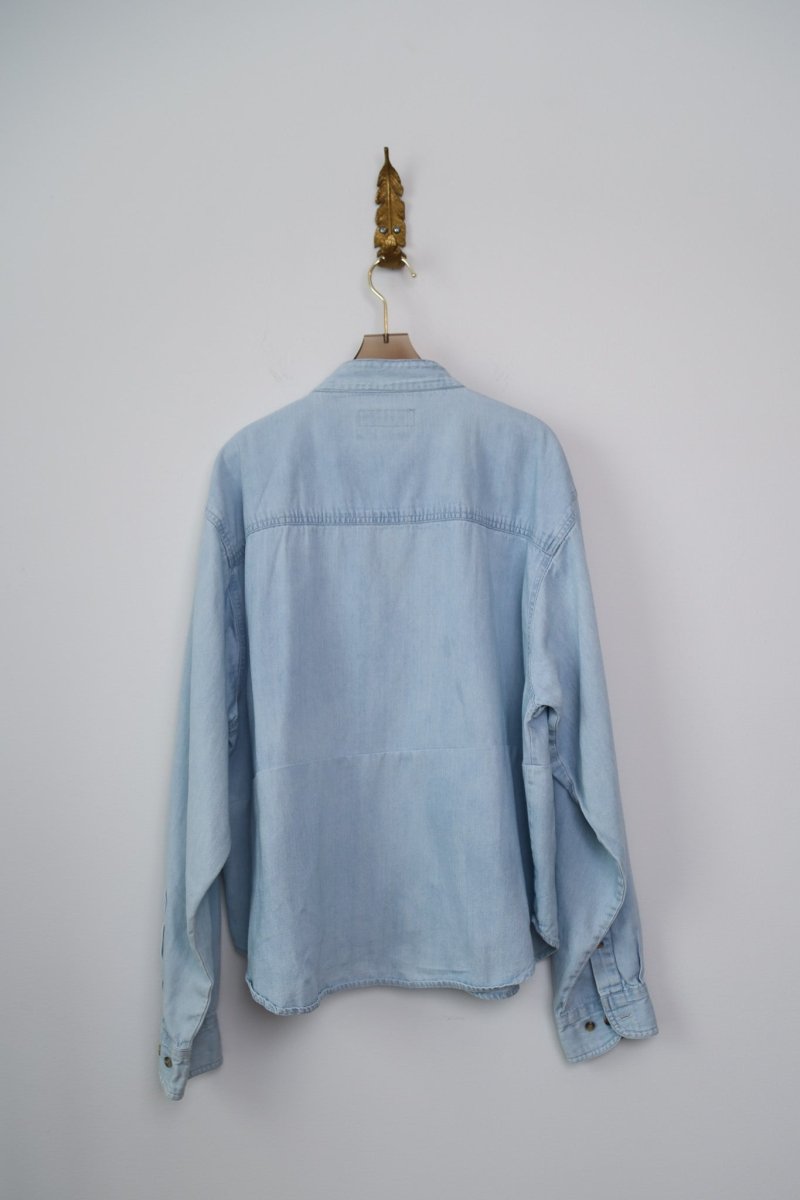 Light Denim and Oak Tree | Patchwork Button Down (Reworked) - Made X Hudson