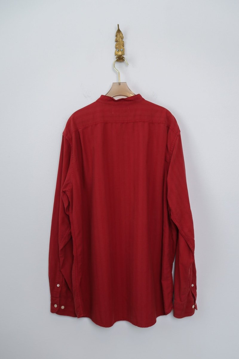 Redstone and Sky | Patchwork Button Down (Reworked) - Made X Hudson