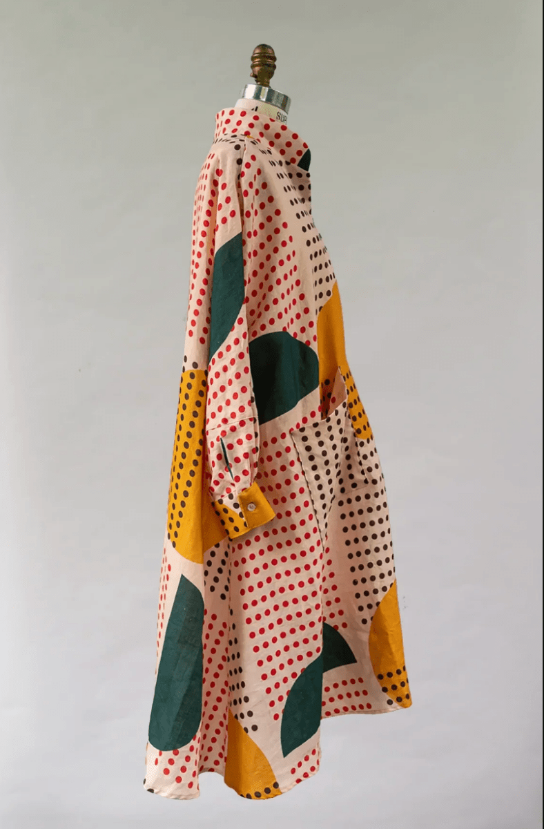 Margrethe Dress in Dotted Sunrise Print - Made X Hudson