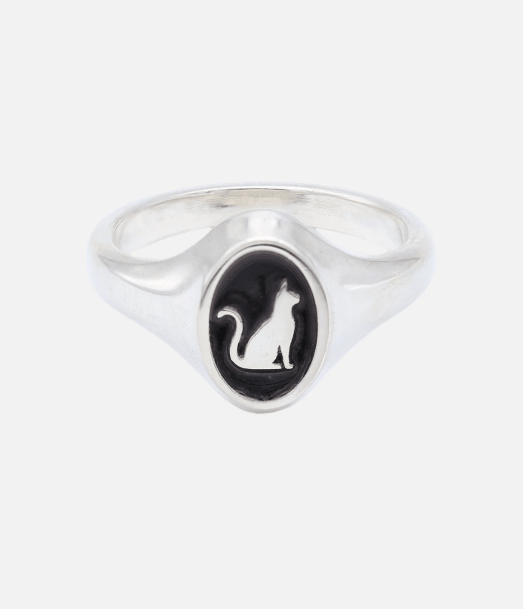 Bastet Signet Silver Ring - Made X Hudson