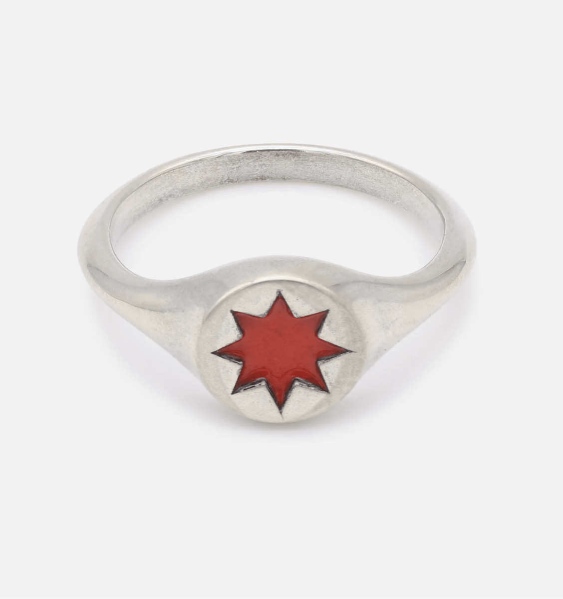 Sun Burst Silver Signet Ring (Multiple Colors) - Made X Hudson