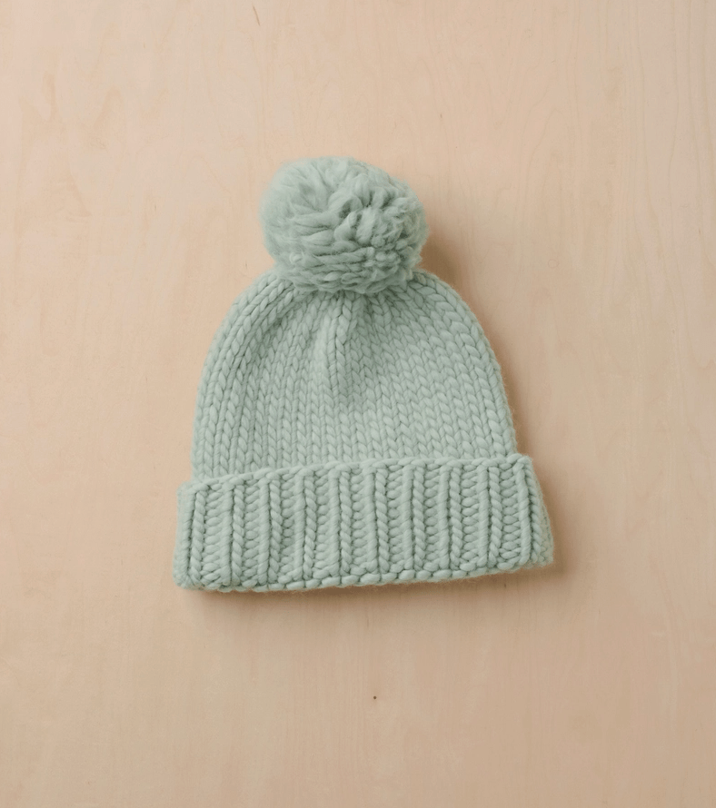 Mint Green Marina Pom - Pom Beanie - Made X Hudson