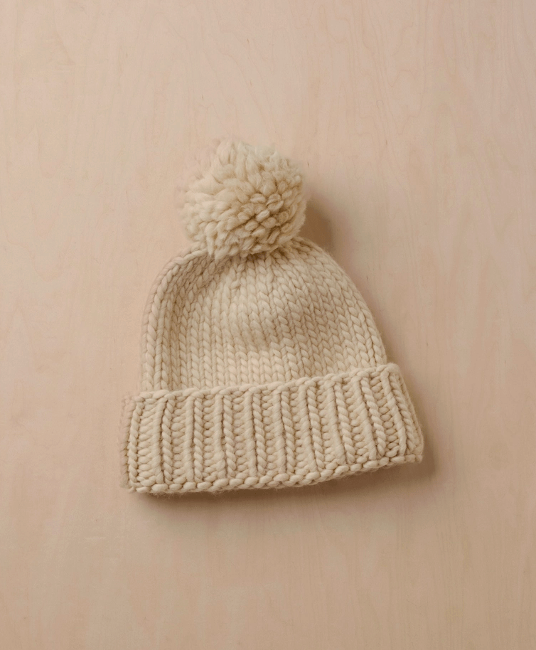 Oat Marina Pom - Pom Beanie - Made X Hudson