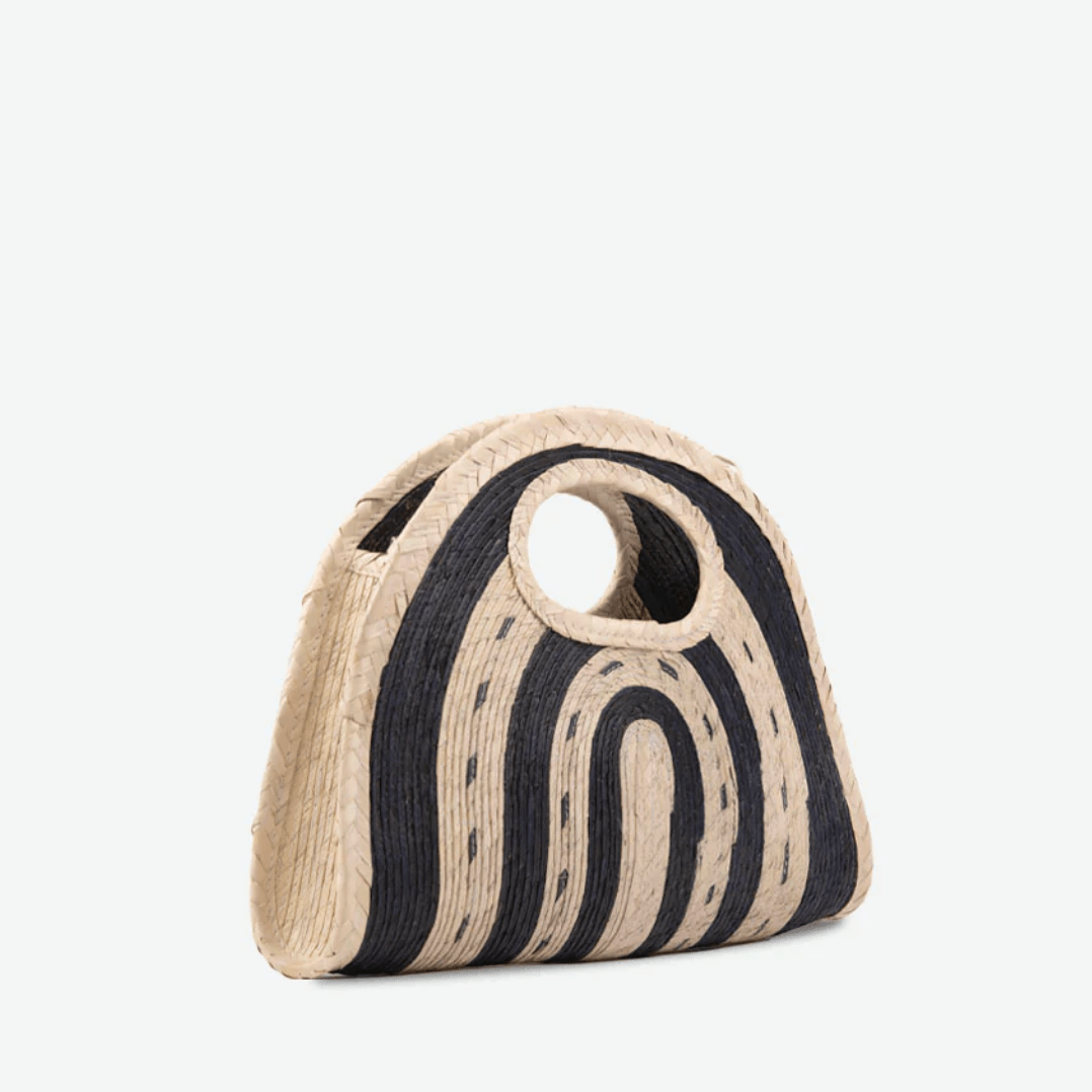 Mini Capri in Black and Natural Palm - Made X Hudson