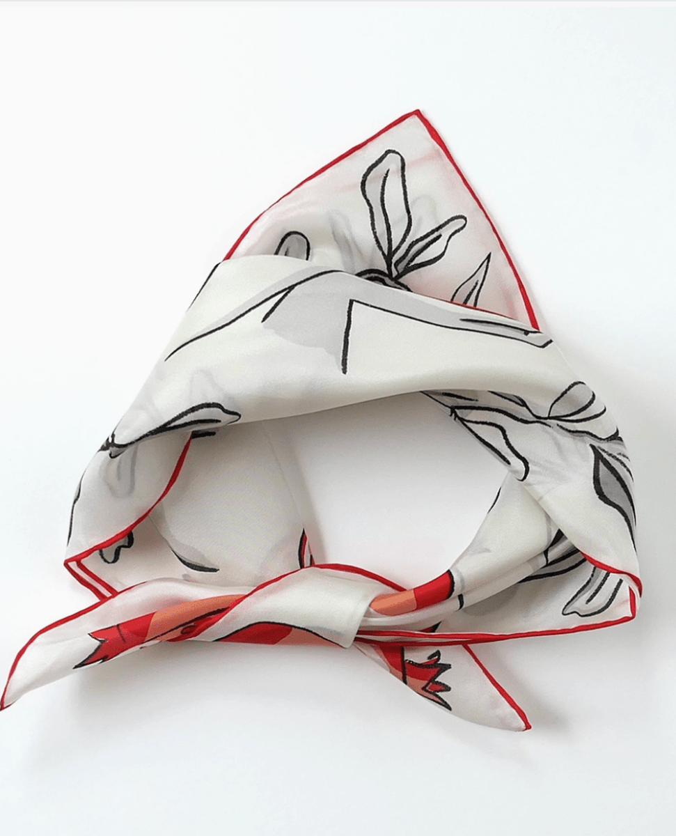Persephone and Pomegranate Silk Scarf - Made X Hudson