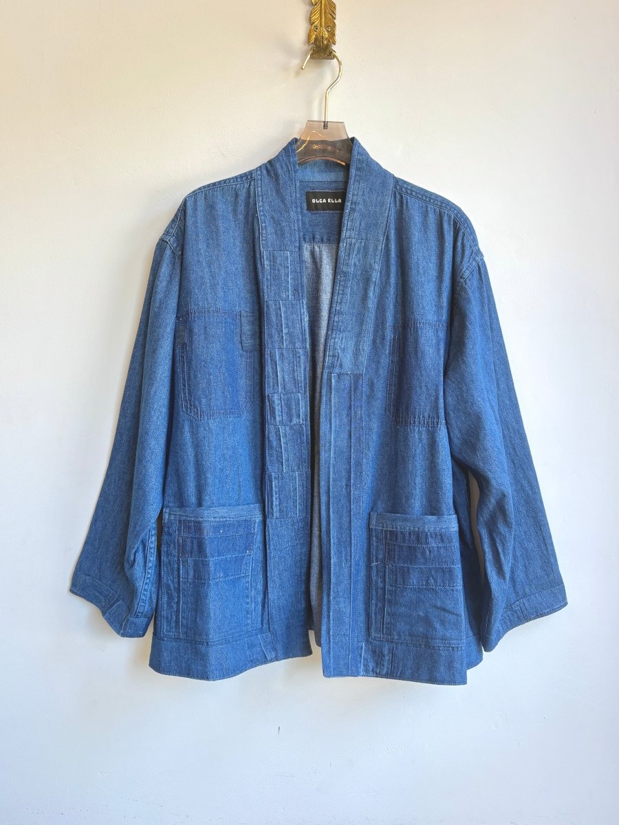Tonal Grid Wrap Jacket (Reworked) - Made X Hudson