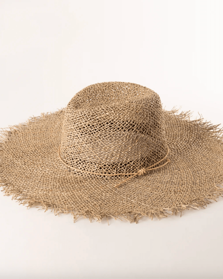 Tully Frayed Fedora (Natural with Leather Cord) - Made X Hudson
