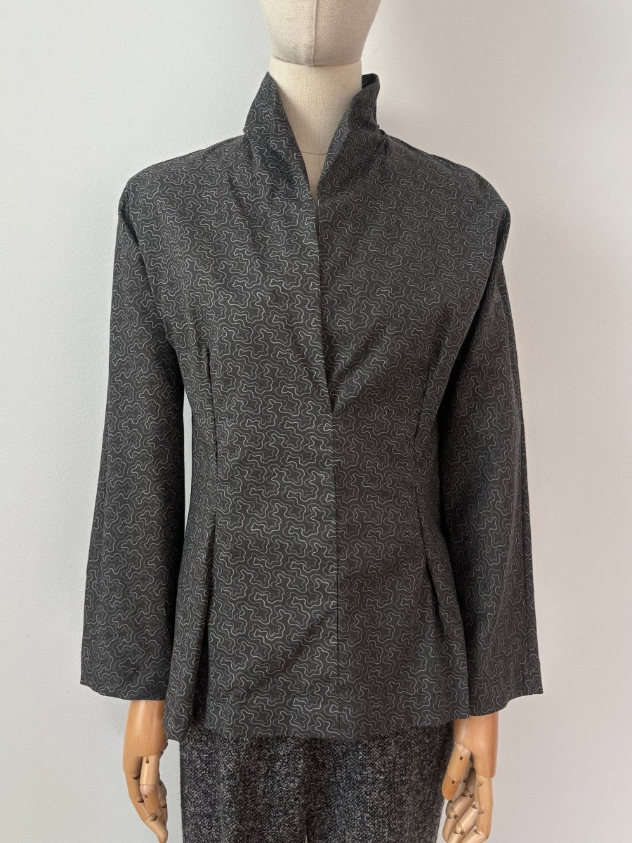 Ulrike Blouse in Lebanon Valley Etching Print - Made X Hudson