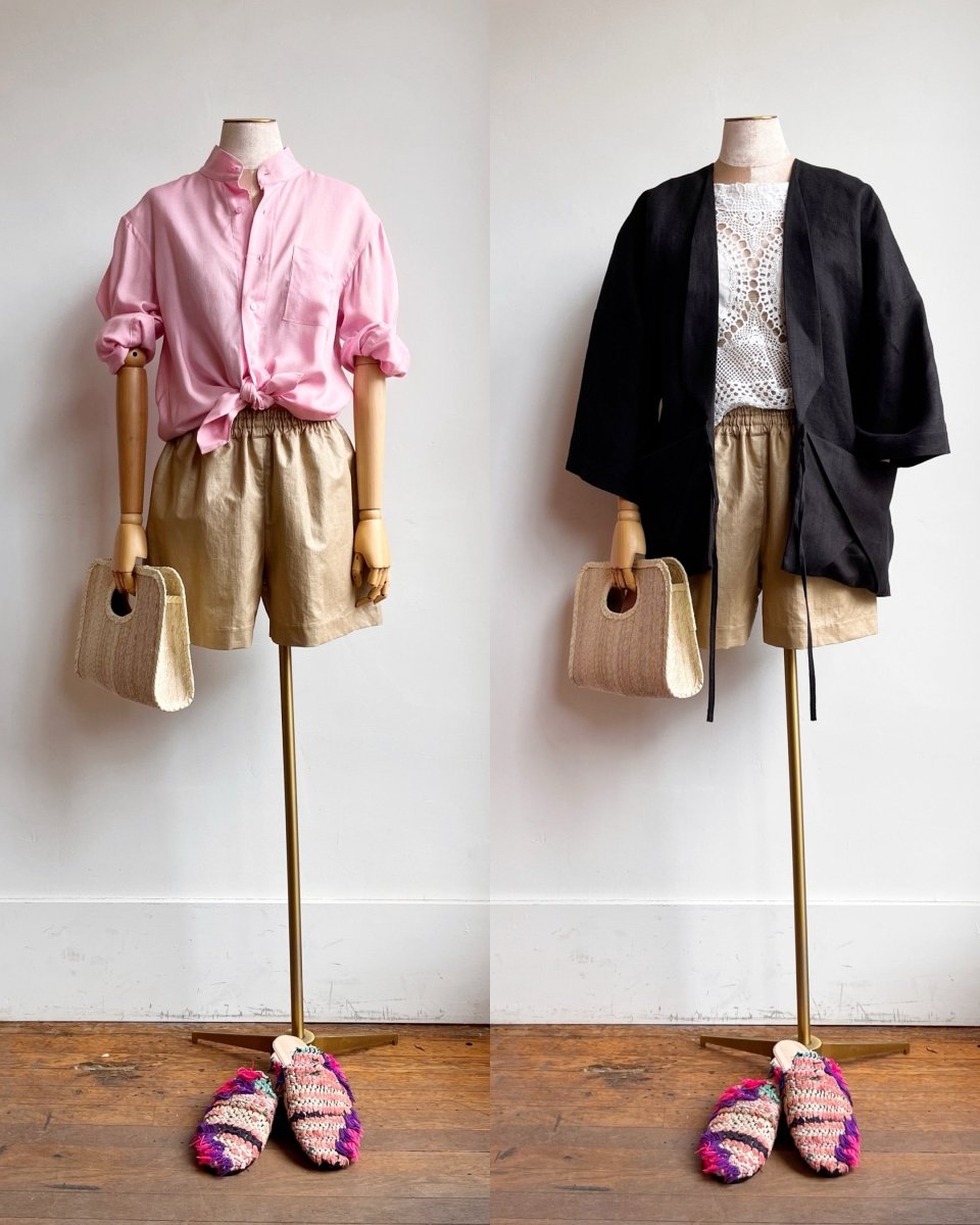 Mini Square Straw Beach Tote Natural - Made X Hudson