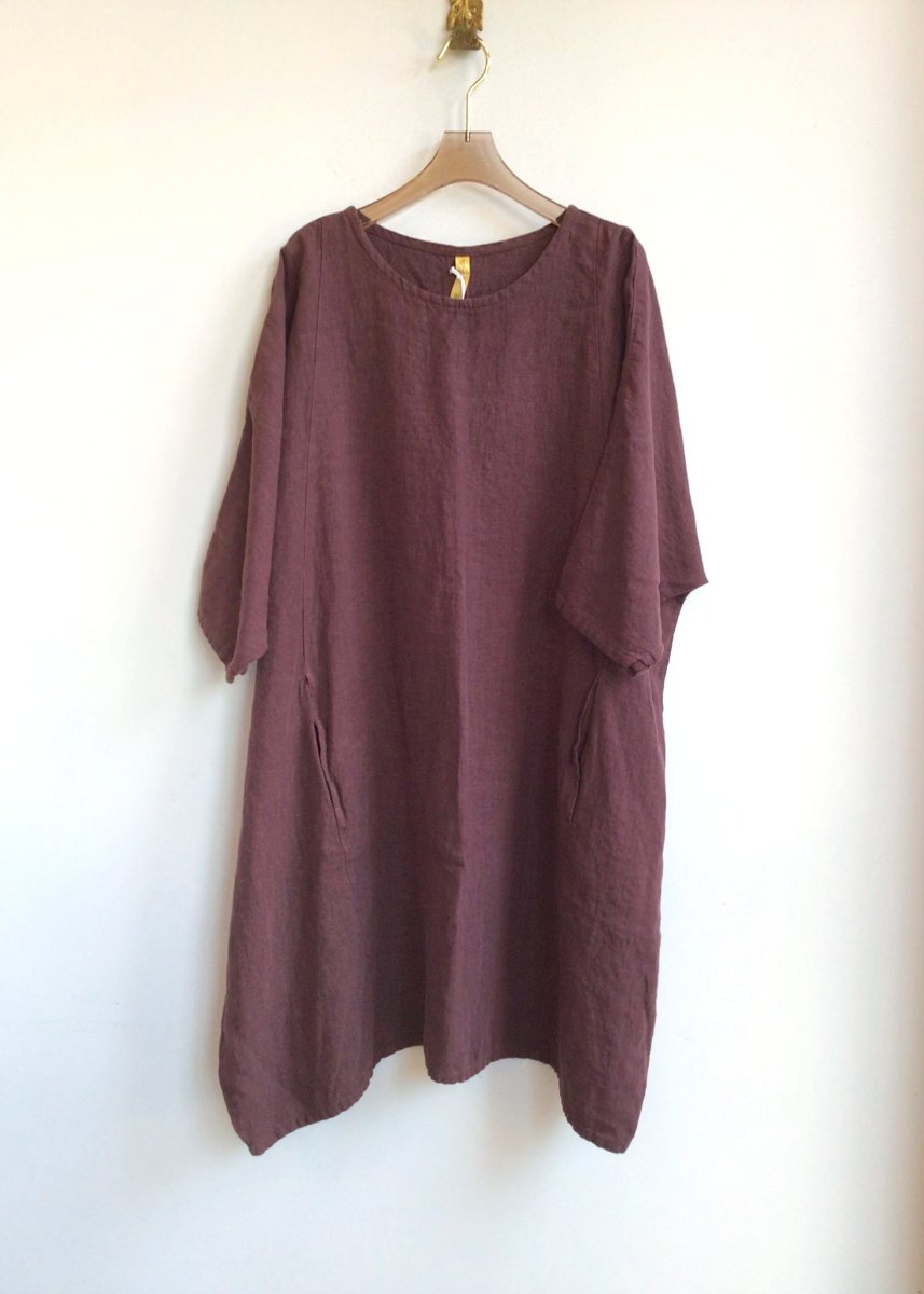 Plum Hemp Gallery Dress - Made X Hudson