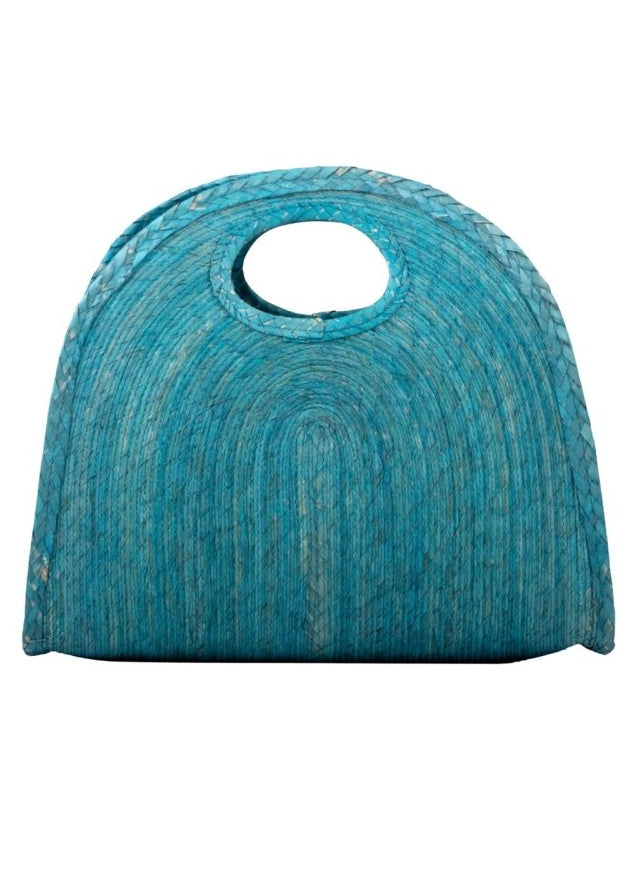 Capri Woven Tote Bag (Aqua) - Made X Hudson