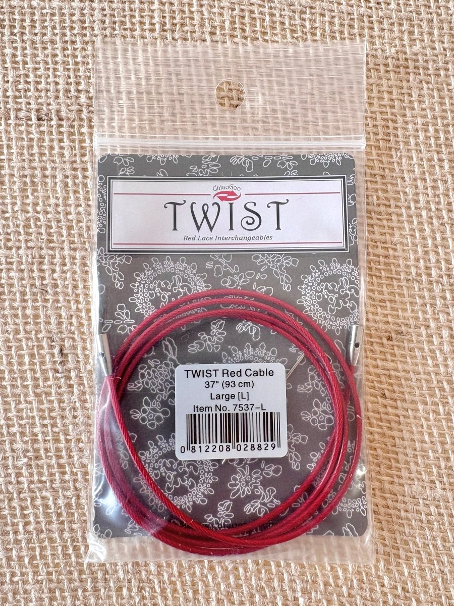 ChiaoGoo | Twist Lace Interchangeable | Red Cable for Large Knitting Needles (Multiple Sizes) - Made X Hudson