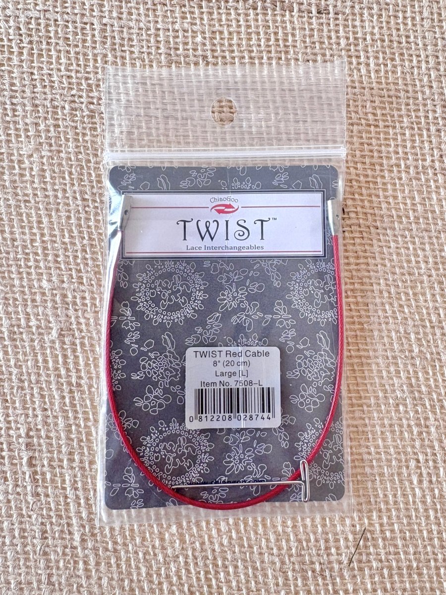 ChiaoGoo | Twist Lace Interchangeable | Red Cable for Large Knitting Needles (Multiple Sizes) - Made X Hudson