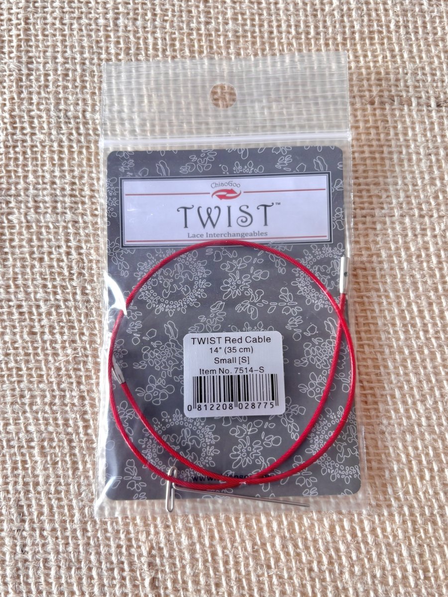 ChiaoGoo | Twist Lace Interchangeable | Red Cable for Small Knitting Needles (Multiple Sizes) - Made X Hudson