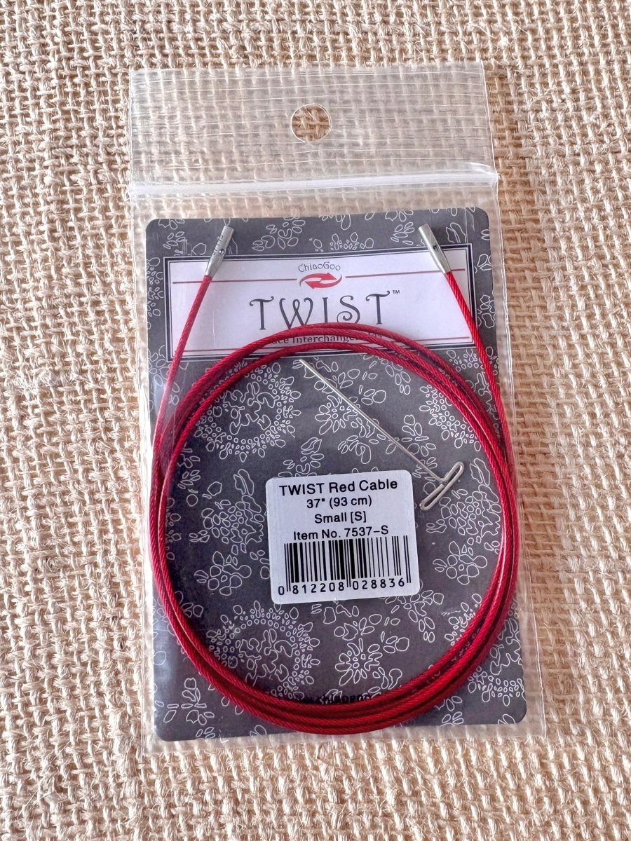ChiaoGoo | Twist Lace Interchangeable | Red Cable for Small Knitting Needles (Multiple Sizes) - Made X Hudson