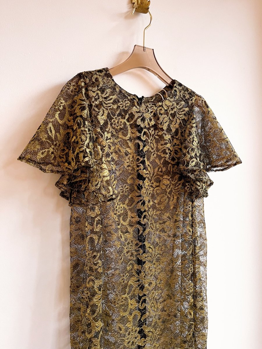 Metallic Lace Chore Dress - Made X Hudson