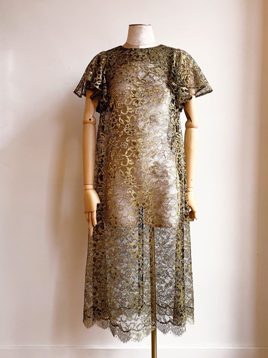 Metallic Lace Chore Dress - Made X Hudson