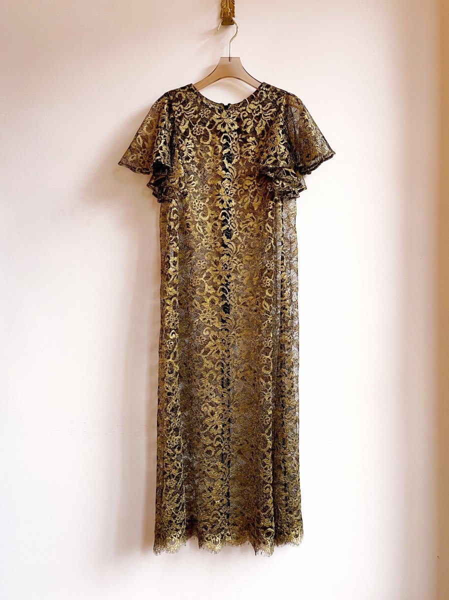 Metallic Lace Chore Dress - Made X Hudson