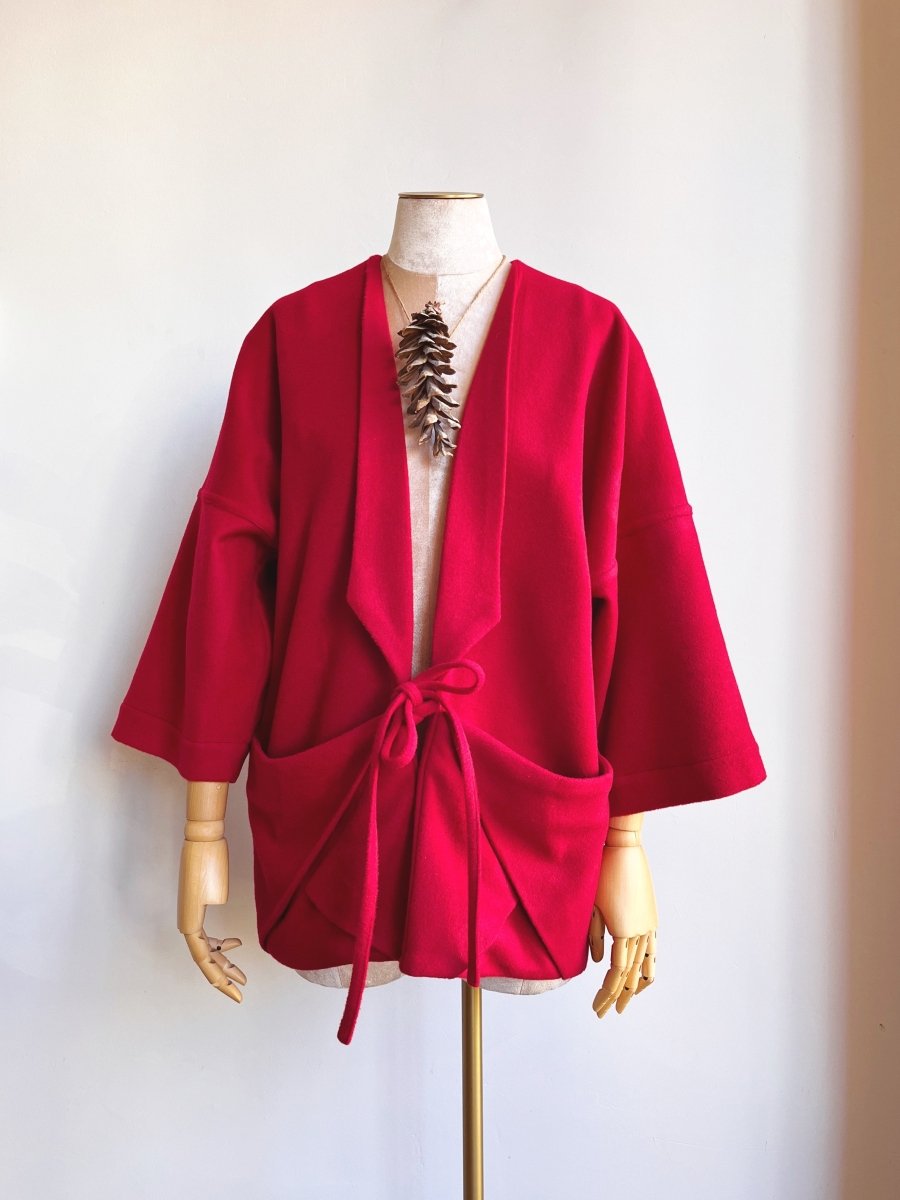 Red Wool & Cashmere Chore Jacket - Made X Hudson