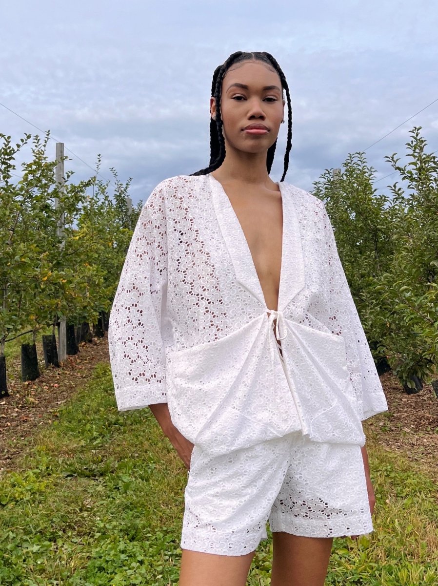 White Lace Chore Jacket - Made X Hudson