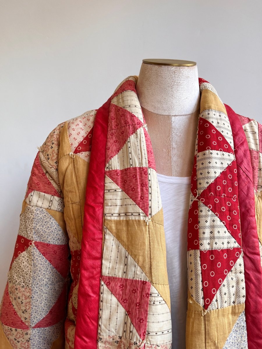 Tan & Pink Heirloom Quilt Coat - Made X Hudson