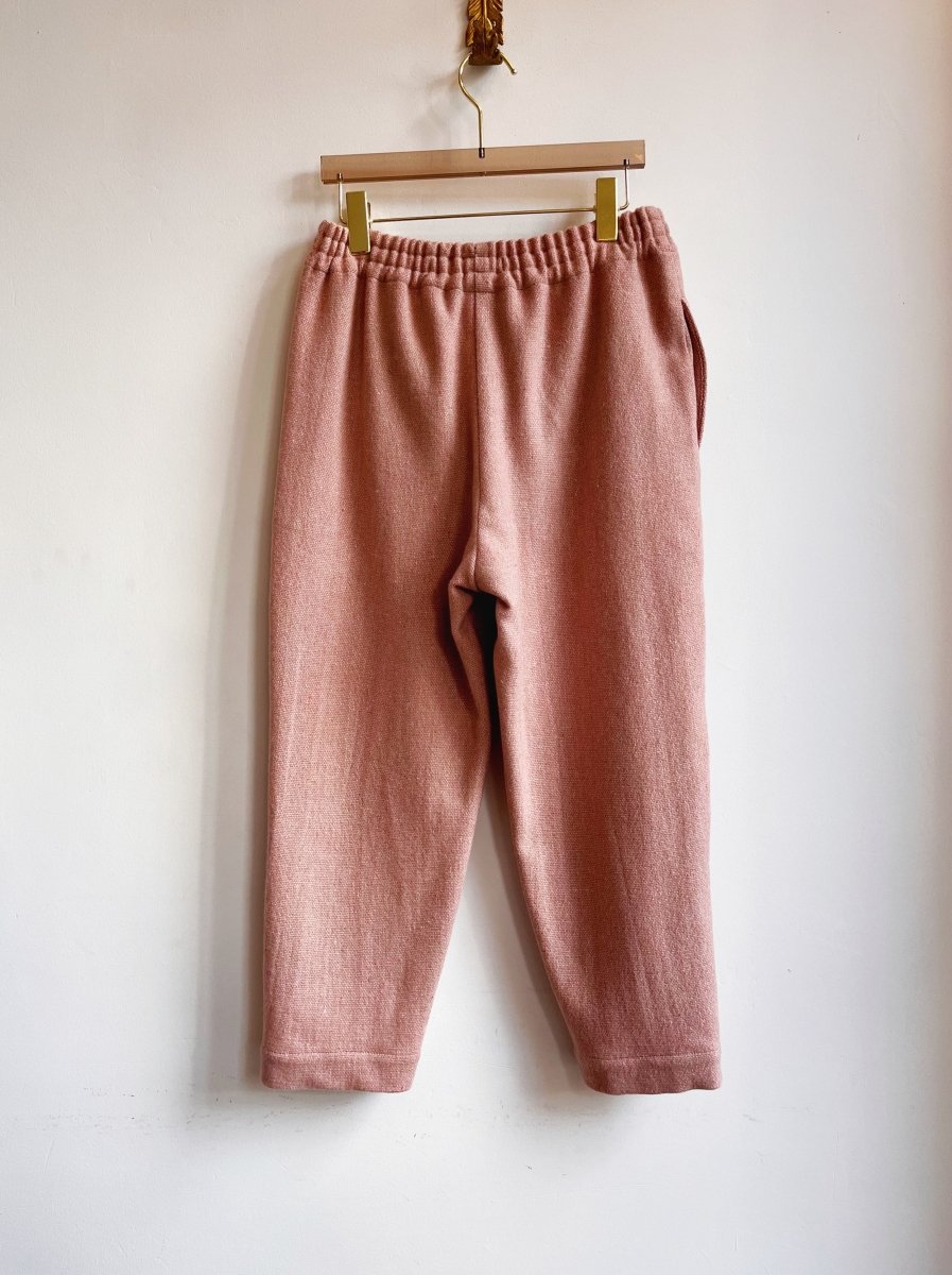 Blush Wool Cropped Joggers - Made X Hudson