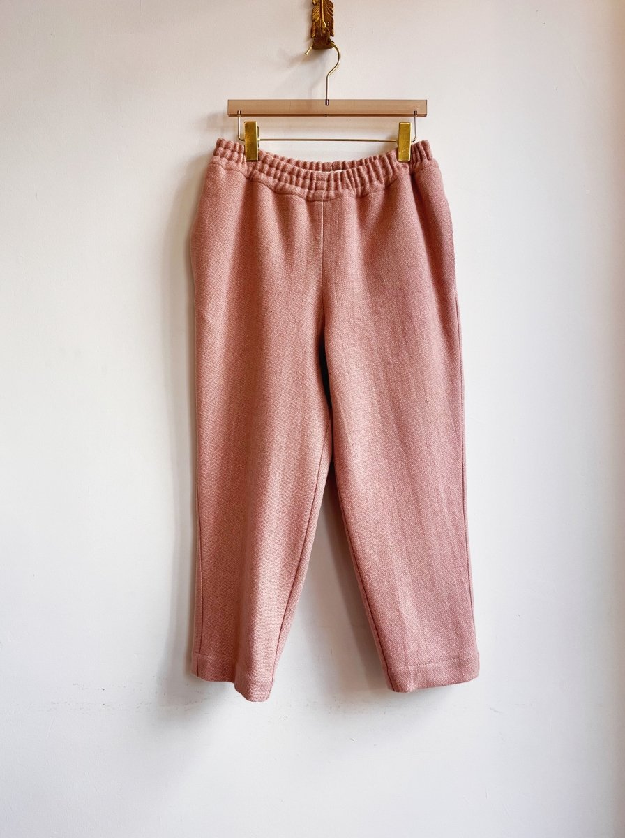 Blush Wool Cropped Joggers - Made X Hudson