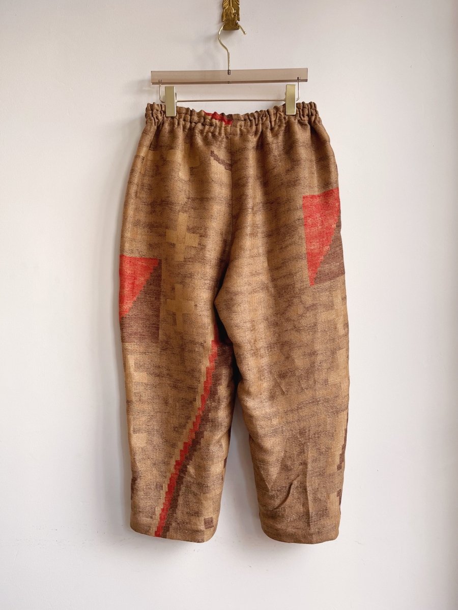 Santa Fe Print Linen Cropped Joggers - Made X Hudson