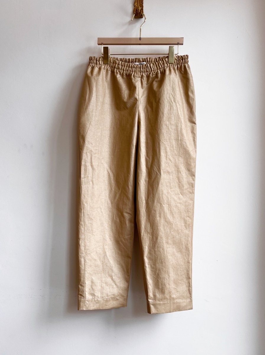 Gold Waxed Cotton Joggers - Made X Hudson