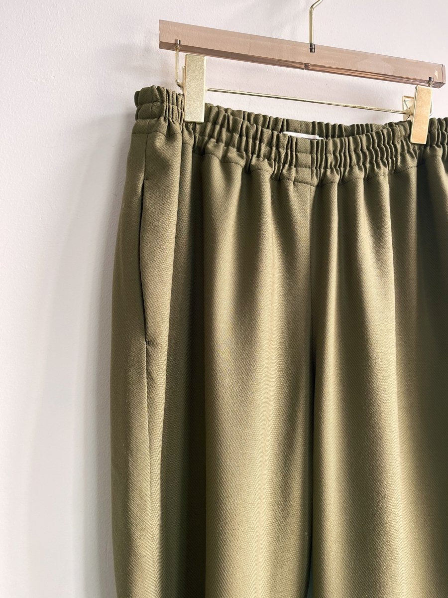Olive Wool Twill Joggers - Made X Hudson
