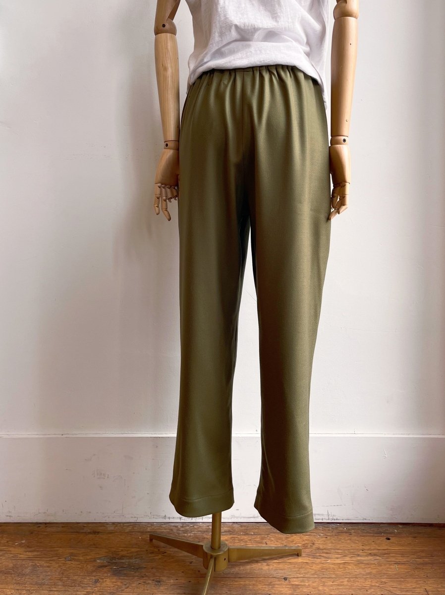 Olive Wool Twill Joggers - Made X Hudson