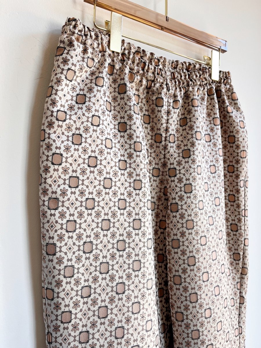 Taupe and Bronze Tile Jacquard Long Joggers - Made X Hudson