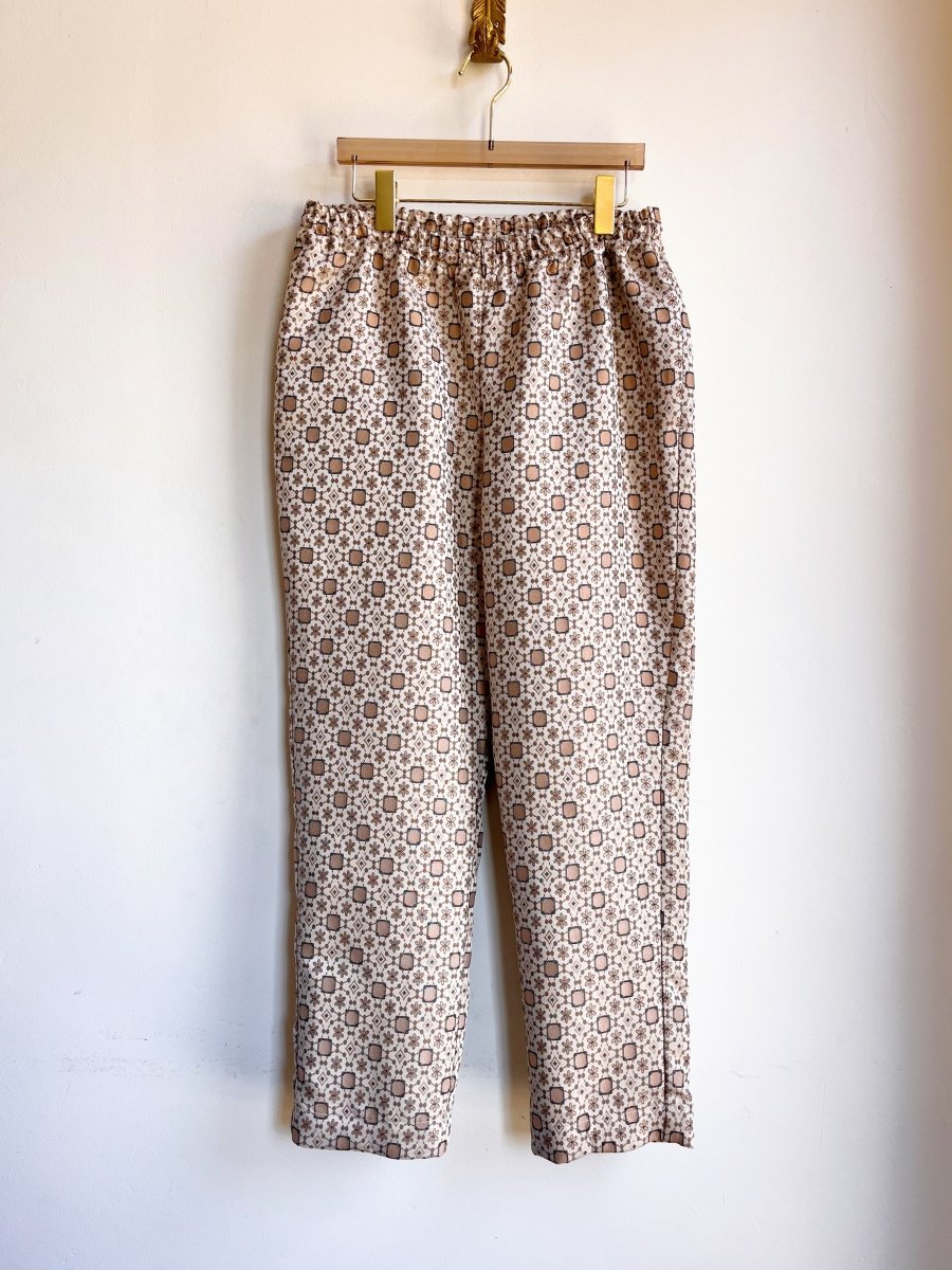 Taupe and Bronze Tile Jacquard Long Joggers - Made X Hudson