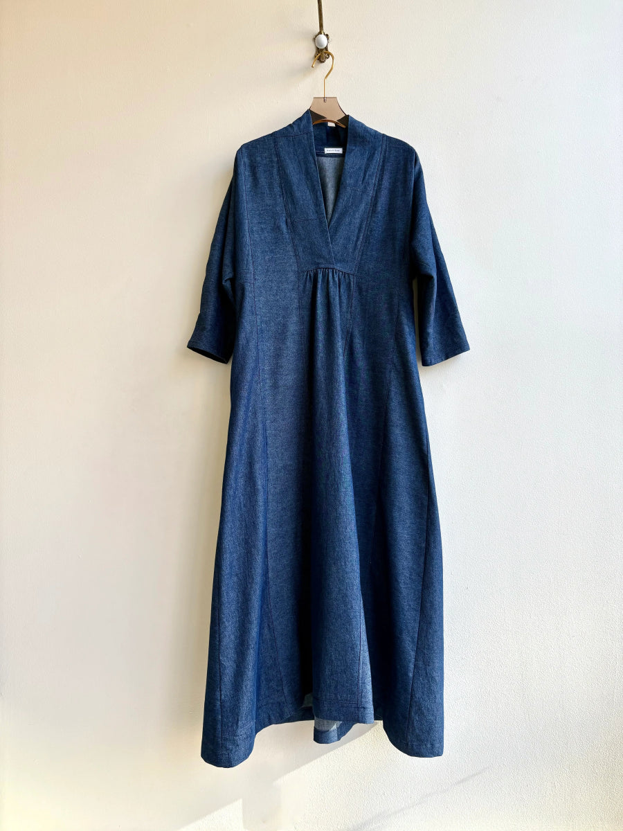 Denim Blue Zero Waste Caftan Dress - Made X Hudson