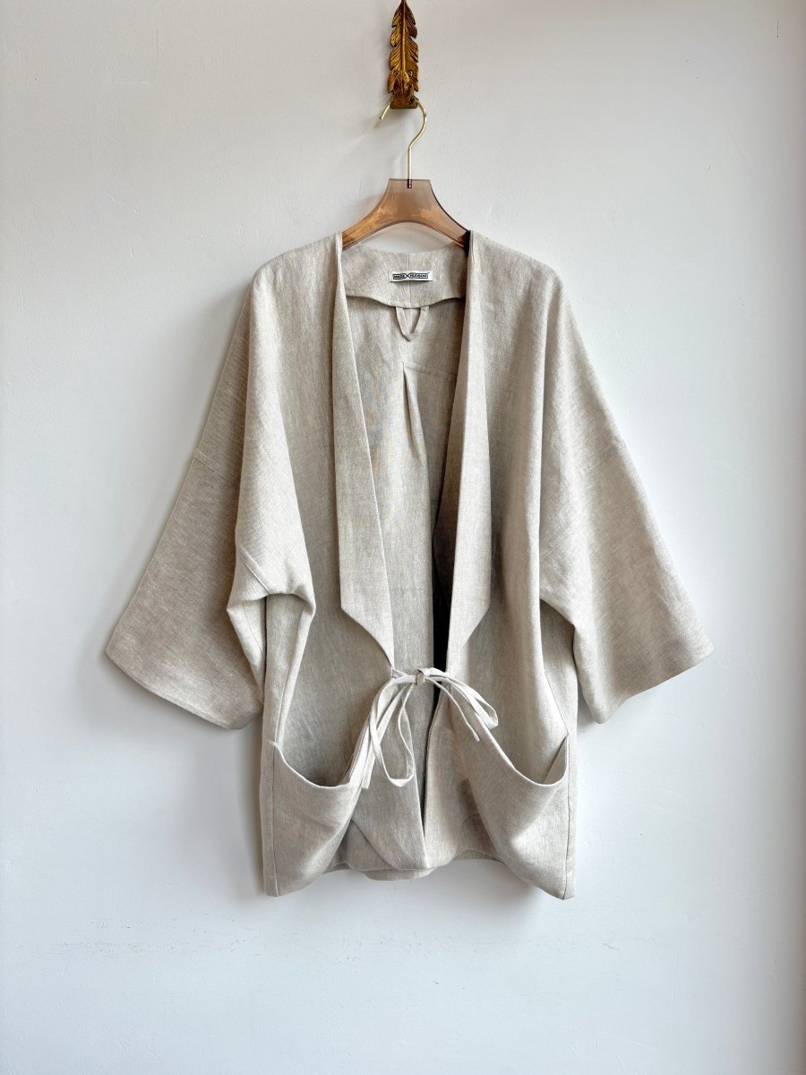 Oatmeal Linen Chore Jacket - Made X Hudson