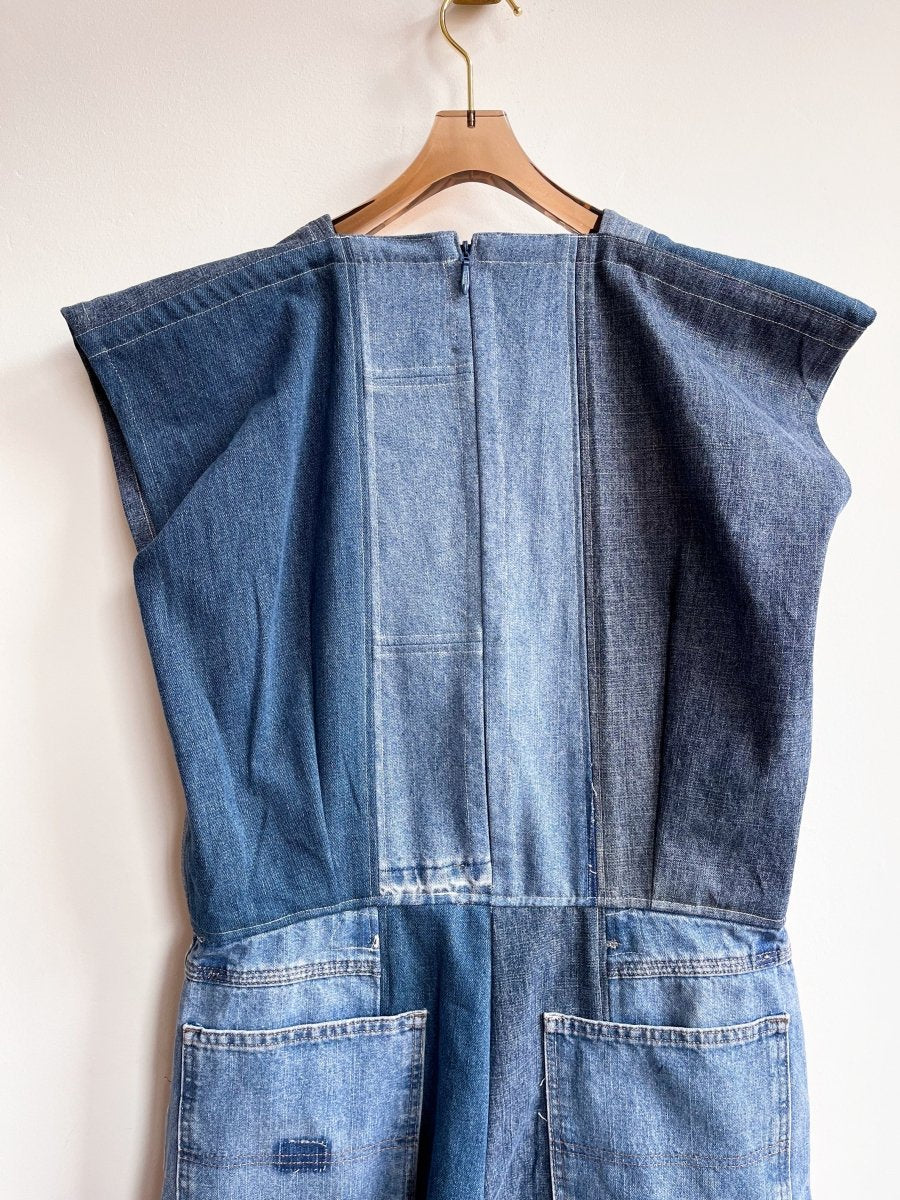 Light Patchwork Denim Jumpsuit - Made X Hudson
