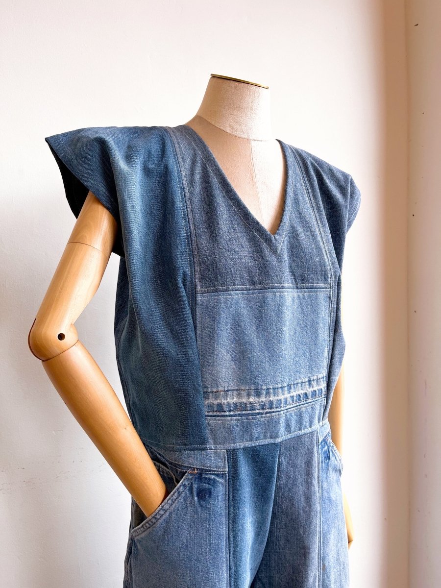 Light Patchwork Denim Jumpsuit - Made X Hudson