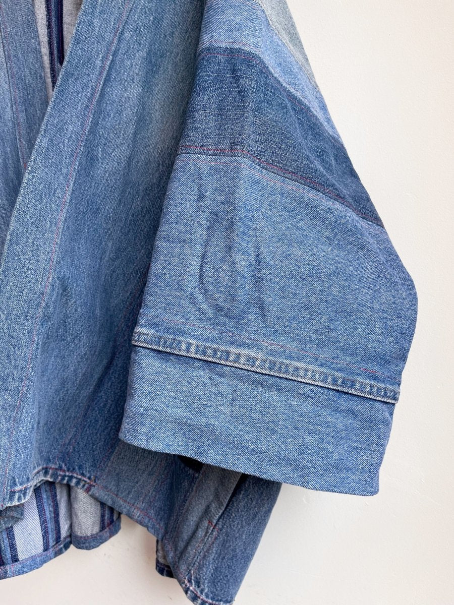 Patchwork - Striped Denim Jacket (Reworked) - Made X Hudson