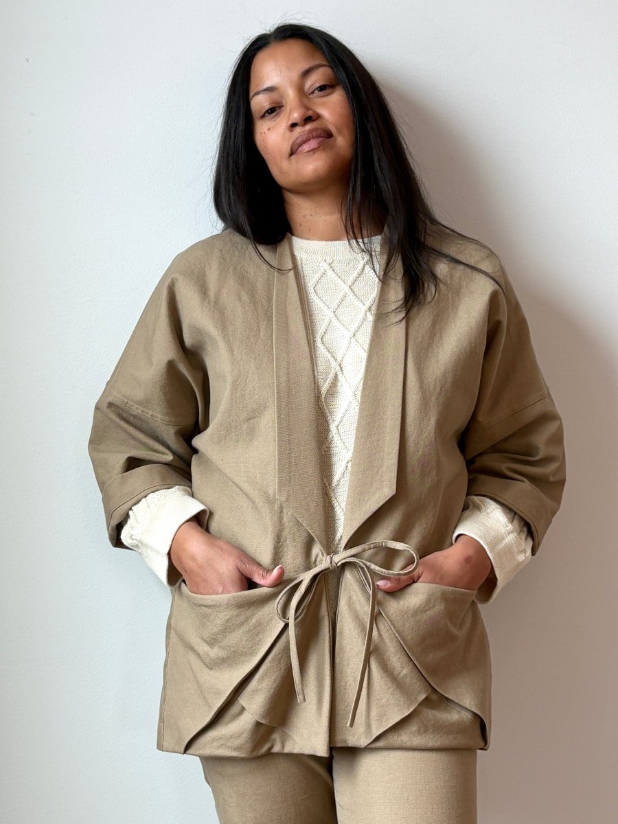 Khaki Hemp - Cotton Canvas Chore Jacket - Made X Hudson